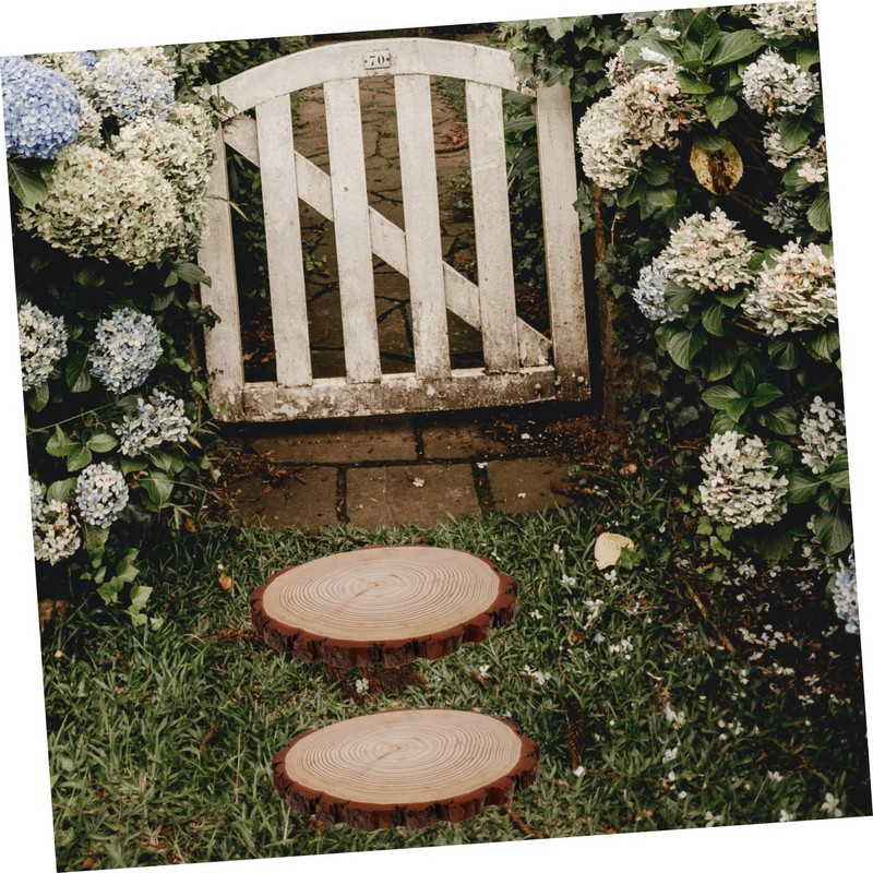 CIYODO 12 Garden Stepping Stones Outdoor Wooden Paving Artificial Stone