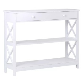 Segawe 39'' Console Table with Shelves Hallway Sofa Table for Entryway Living Room
