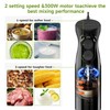 Bonsenkitchen Hand Blender, Immersion Blender with 2 Mixing Speeds, Portable