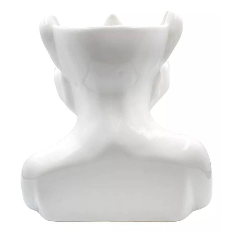 Muna Maceta Decorativa Artesanal De Cerámica Medio Rostro
