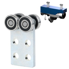 Fuperoo 4 Wheel Trolley Rollers.Bearing Trolley Assembly.The top of The Trolley has Room for Set Screws, Allowing The use of a 1-5/8" high Strut Channel
