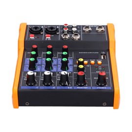 GOWENIC 4-Channel Mixer, Smart Noise Reduction, USB & Bluetooth, 4 Inputs, 1 Output, GOWENICwtu4dfr5zk