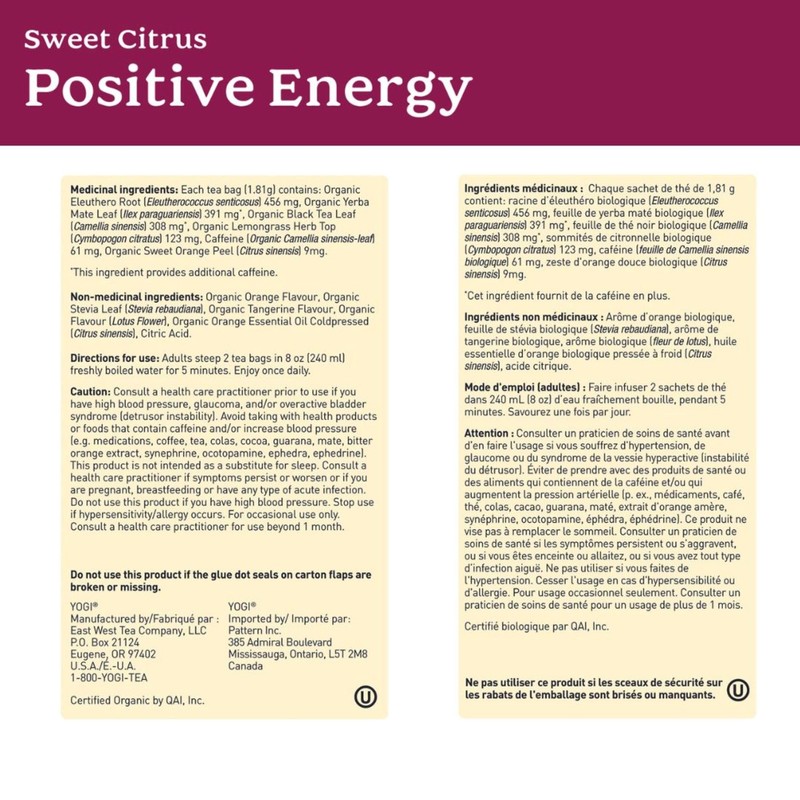 Yogi Tea - Canada Energy Variety Pack Tea Sampler (3