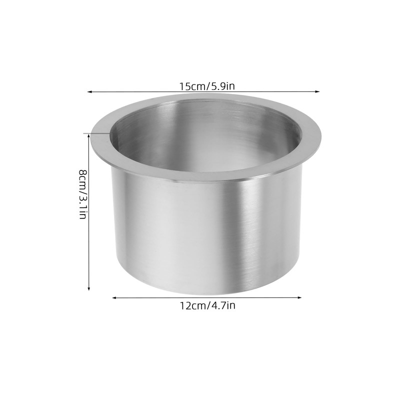 PRETYZOOM Stainless Steel Trash Grommets - Drop-in Trash Chute Round