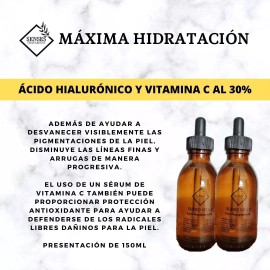 Senses Suero De Vitamina C Al 30% Y Ácido Hialurónico