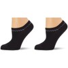 Nur Die Women's Feines Schuhsöckchen Ankle Socks, Black (Schwarz), 2
