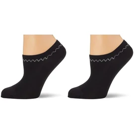 Nur Die Women's Feines Schuhsöckchen Ankle Socks, Black (Schwarz), 2 to 5