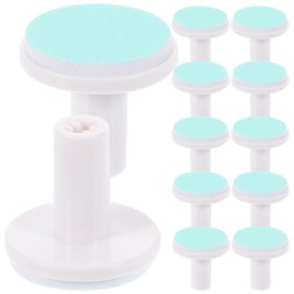 Didiseaon Baby Nail File Pads, 12pcs Nail Trimmer Replacement Pads Electric Grinding Heads Polish Disc for Infants Over 12 Months Green