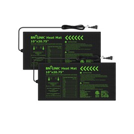 BN-LINK Durable Seedling Heat Mat for Seed Starting 10" x 20.75", 2 Pack Waterproof Warming Mat Plant Heating Pad for Seed Germination, Indoor Growing, Hydroponic, Greenhouse, ETL Listed