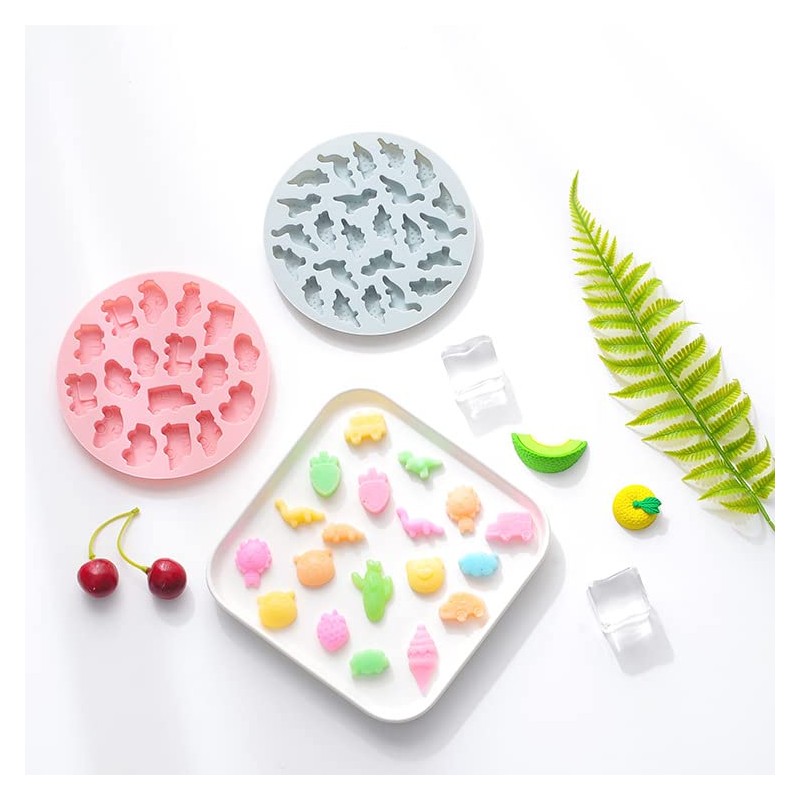 Cute Dinosaur Ice Cube Trays Silicone Dino Chocolate Mold Wax
