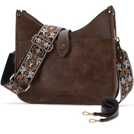 VX VONXURY Crossbody Purse for Women Elegant Shoulder Bag with 2 Adjustable Straps Vegan PU Leather Trendy Handbag with Zipper and Buckle Closure for Travel Work Daily