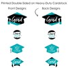 Big Dot of Happiness 2024 Teal Graduation Party Centerpiece Sticks
