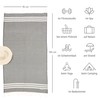 Hammetex Peshtemal Hand Towel, 100% Cotton, 95 x 185 cm,