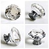 ZJchao 8x 40 mm Transparent Crystal Glass Knobs; handles for