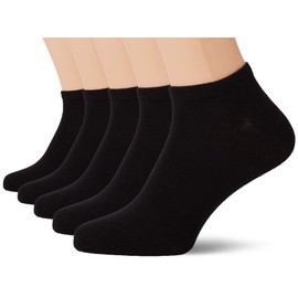 Nur Der Pack of 5 men's classic trainer socks made of breathable cotton, black