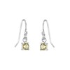 Sterling Silver Peridot CZ August Birthstone Dangle Earrings