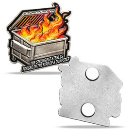 Dumpster Fire Fridge Magnet - Refrigerator Magnets for Kitchen and Office, Funny Home Decor for Fridges, Laptops and More