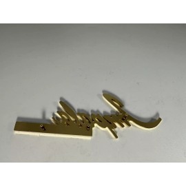 Aftermarket Products 1971-1976 Impala Custom Script Emblem Coupe Rear Sail Panel Badge 24K Plated