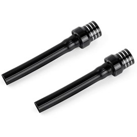 2 PCS CNC One Way Breather Hose Gas Fuel Tank Cap with Breather Valve for Motorcycle Dirt Pit Quad Bike Motocross (Black, Black Hose)