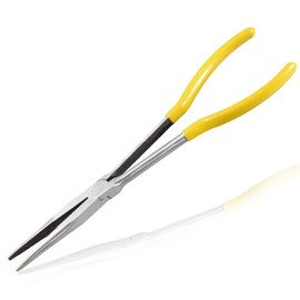 LEONTOOL Super Long Radio Pliers, Hose Pliers, Mechanic Pliers, 280mm Long Nose Pliers, Serrated, for Hose Removal, Car, Automobile Maintenance, Repair, Precision Machinery Repair, Vise, Pliers