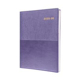 Collins Vanessa - A5 Day to Page Financial Year 2025-2026 Diary/Planner - Purple