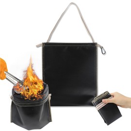 Fire Extinguishing Bag, Flame Retardant Bagfaraday Bags, Fireproof Bags 14.8 * 11in, Charcoal Fire Extinguisher Bag, Charcoal Bag Waterproof Self Standing (12.5 * 11in)
