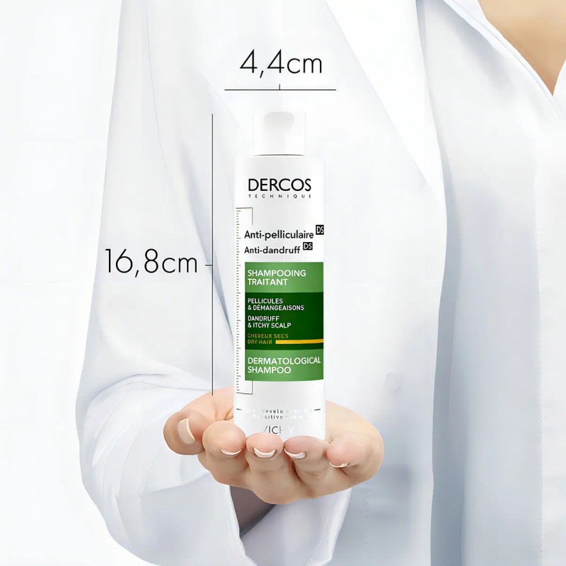 Shampoo Tratamiento Anticaspa en botella Vichy Dercos sin Parabenos Para