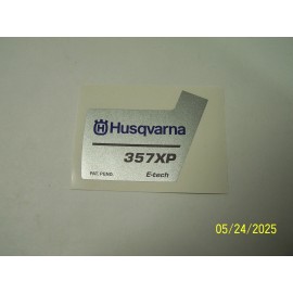 Husqvarna Chainsaw Model 357XP E-Tech Starter Side Cover Decal