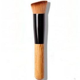 LyDiaÂ® Flat Angled Wooden Handle Blusher/Face Powder/Liquid Foundation/Face Contour Makeup Brush
