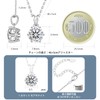 KRKC & CO Moissanite Necklace, Women's, Single Diamond, 0.5/1.0/2.0/3.0 Carats,