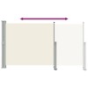 vidaXL Side Awning Cream Screen, Grey Stand