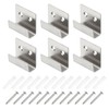 PATIKIL Tile Hanger Brackets 1.6x1.4"", 6 Set U Wall Mounted