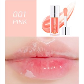 MAEPEOR Hydrating Lip Glow Oil 10 Colors Moisturizing Lip Oil Gloss Non-sticky Transparent Lip Gloss Long Lasting Nourishing Tinted Lip Balm with Big Brush Head (IColors 01)