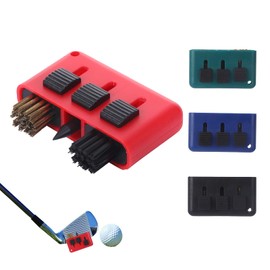 4Pcs Golf Club Brush,Portable Golf Club Cleaner,Retractable Multiple 3 in 1 Golf Brush Simultaneous Includes Groove Sharpening Cleaning Tool Pocket,1 Set of 4 Colors (Black, Red, Blue, Green)