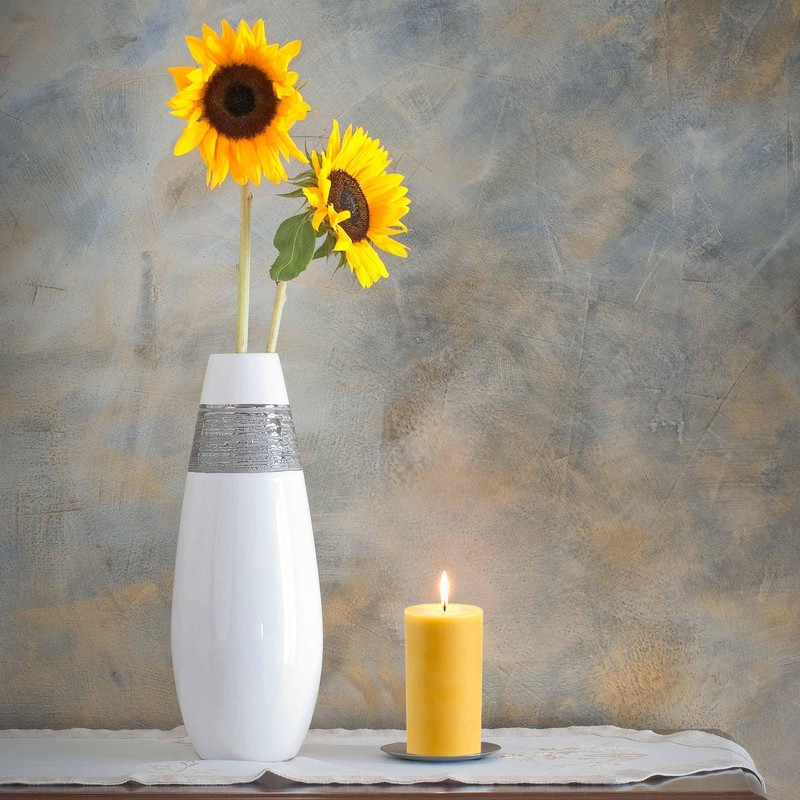 Pure Beeswax Pillar Candles 2x4 Inch, Natural Bees Wax Pillar