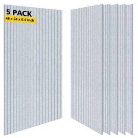Acoustic Panels,5 Pack Sound Panels,48"x24"x0.4" Soundproof Wall Panels,High-Density Large Acoustic Panels,Decorative Sound Dampening Panels,Light Camel