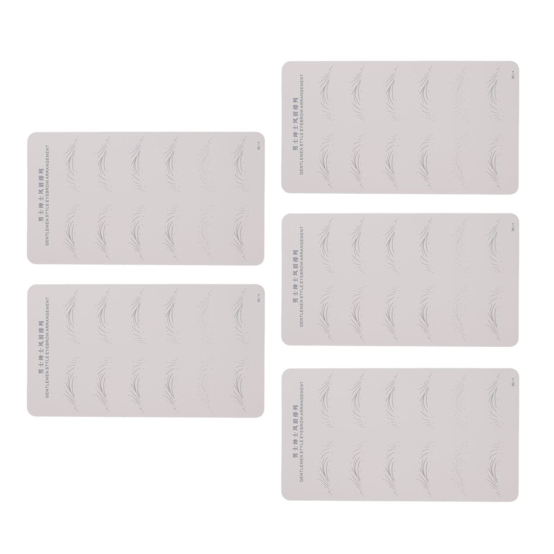 5Pcs Double Sided Microblading Practice Skin Soft Silicone Eyebrow Tattoos