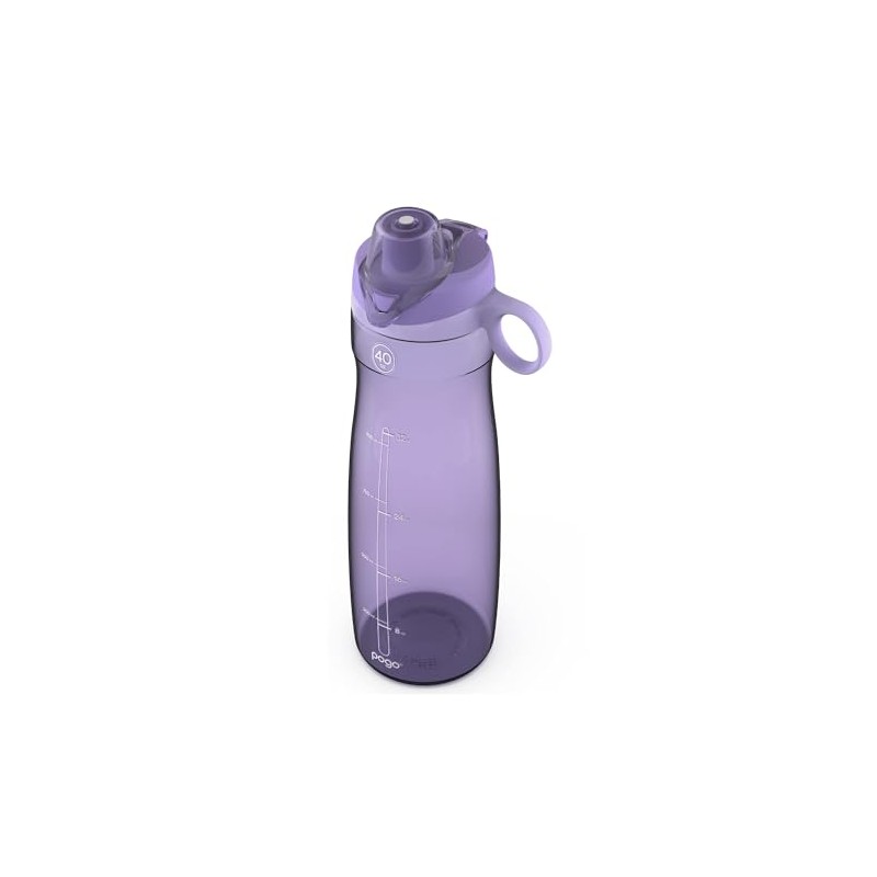 Pogo Plastic Water Bottle with Soft Straw Lid and Carry
