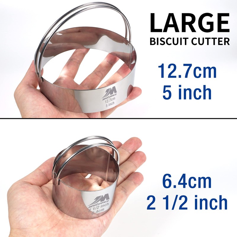 M JINGMEI Baking Cookie Cutters Set 2 Inch 2.5 Inch