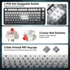 HUO JI Wireless Mechanical Gaming Keyboard, Hot Swappable Pre-lubed Red