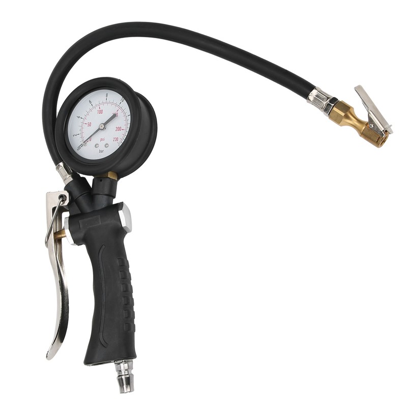 Tire Pressure Inflator Gauge Handheld for Car Motorcycle with Rotatable