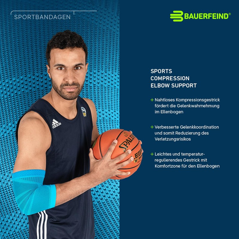 BAUERFEIND Elbow Sleeve "Sports Compression Elbow Support", 1 Unisex Elbow