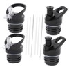 BESPORTBLE 4Sets Portable Straw Lid for Wide Mouth Water Flasks