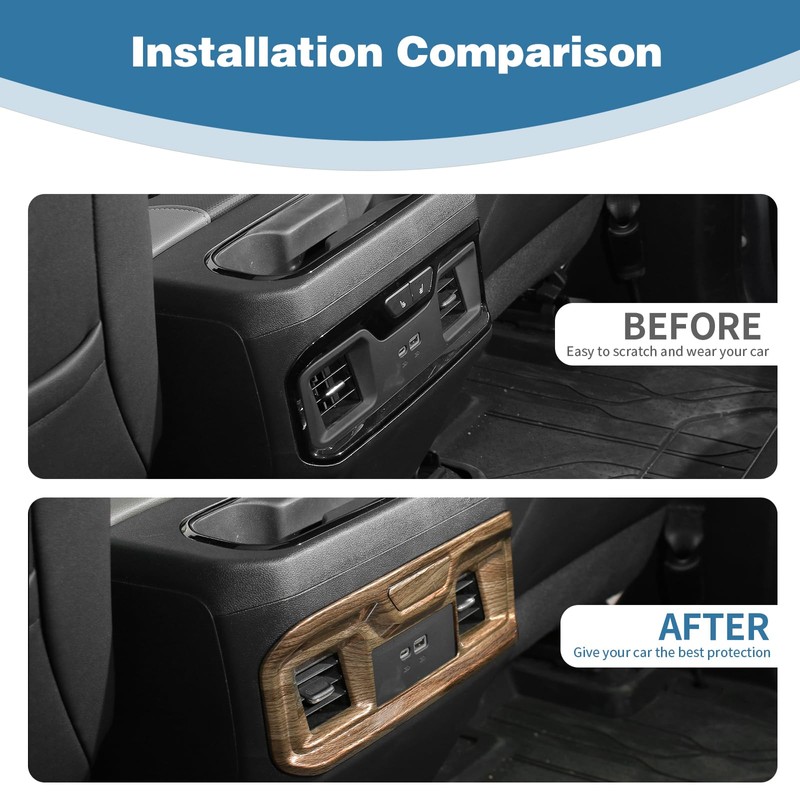 PDKLIN for Silverado Rear Air AC Vent Cover Trim Panel