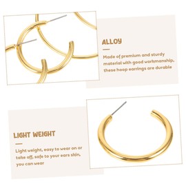 OFFSCH Chic Women's Earrings 2 Pairs of C-shaped Hoop Earrings Fashion Trendy Charm Earrings for Women Friends