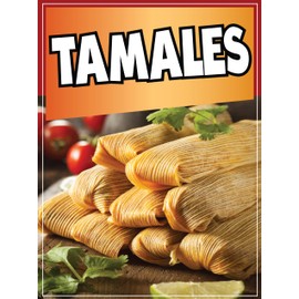 Tamales Decal Window Sticker Mexican Food Truck Concession Vinyl Restaurant Tamal Mexican Food Image Sticker (10" x 7")