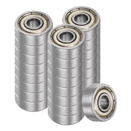 Kozelo 25pcs 624-ZZ Deep Groove Ball Bearings [4mm Inner Diameter x 13mm Outside Diameter x 5mm Thickness] Double Metal Sealed P6 Bearing for Industrial Equipment Carbon Steel Z1