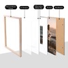 KINLINK 5x7 Picture Frame Natural Wood Frame with HD Plexiglass