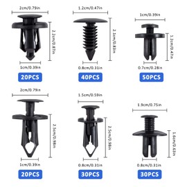 Car Mounting Clips, 190 Pieces Door Trim Clips Bumper Trim Fixing Clips Fender Bumper Car Plastic Rivets for Interior Decoration (6 Types)