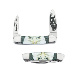 2-Blade Manual Folding Split Joint Outdoor Hunting EDC Camping Canoe Knife 5373-1